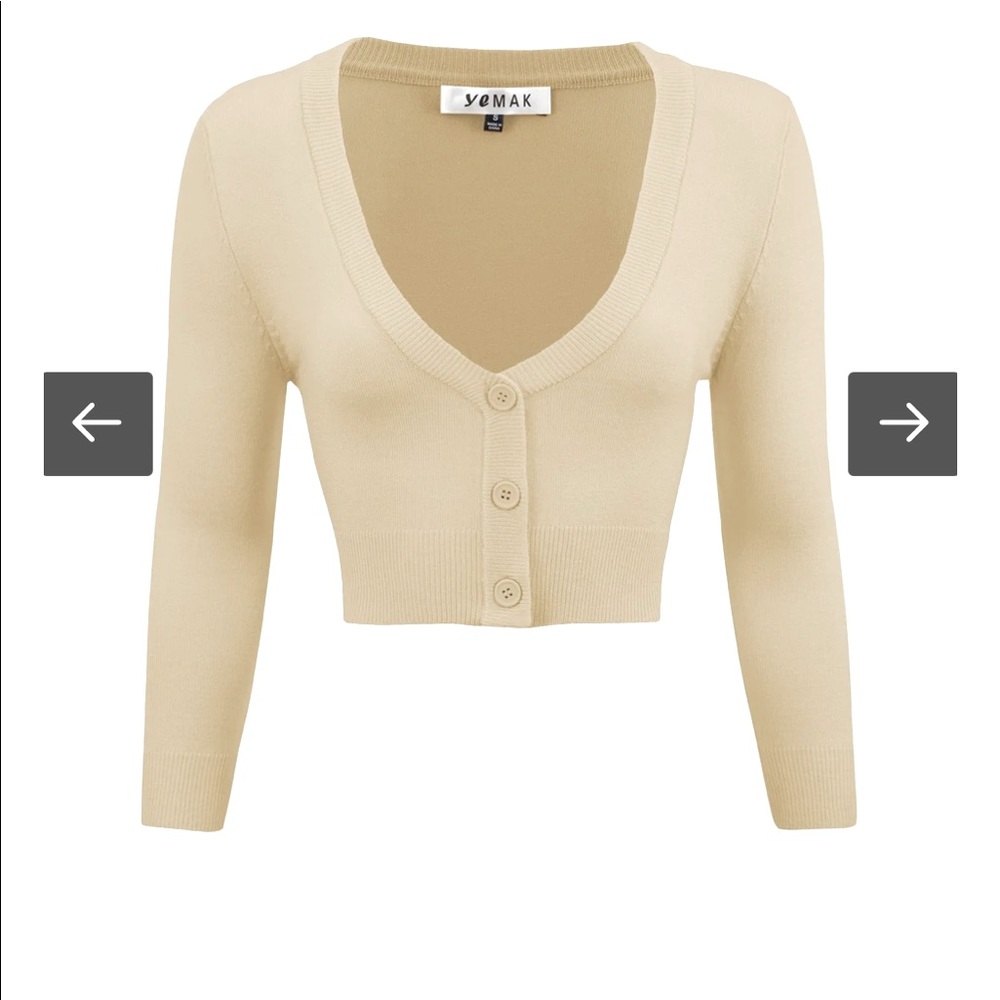 Oatmeal cropped cardigan